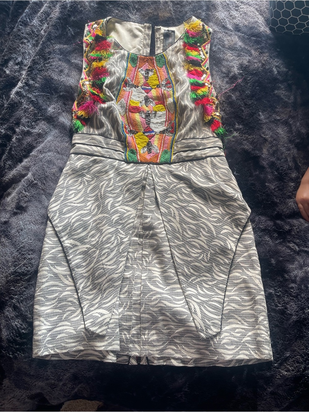 Free People Embroidered Boho Mini Dress